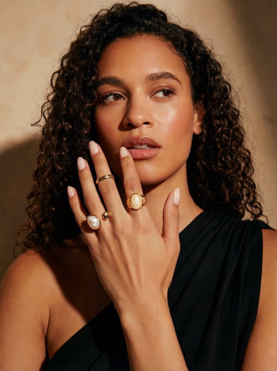 Lucea Jewelry için yapay zeka ile üretilmiş editoryal portre